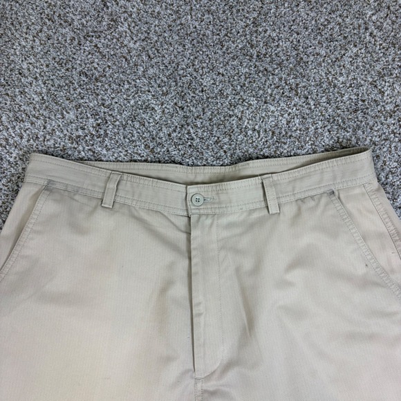 Bolle Golf Tech Mens Tan Khaki Herringbone Stretch Performance Shorts Size 36 - Picture 2 of 12
